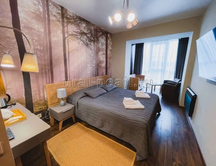 Номер люкс с 1 двуспальной кроватью (с пансионом) - Санаторий «Жемчужина Урала» Миасс
