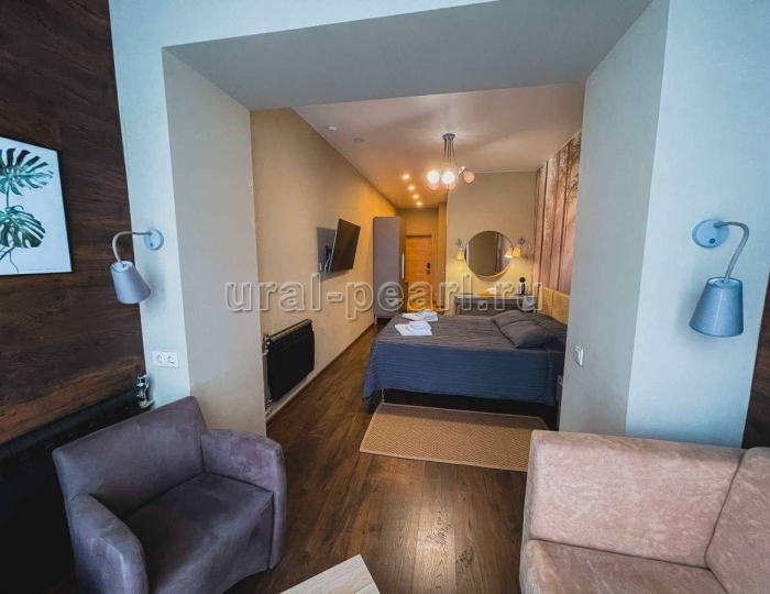 Номер люкс с 1 двуспальной кроватью (с пансионом) - Санаторий «Жемчужина Урала» Миасс